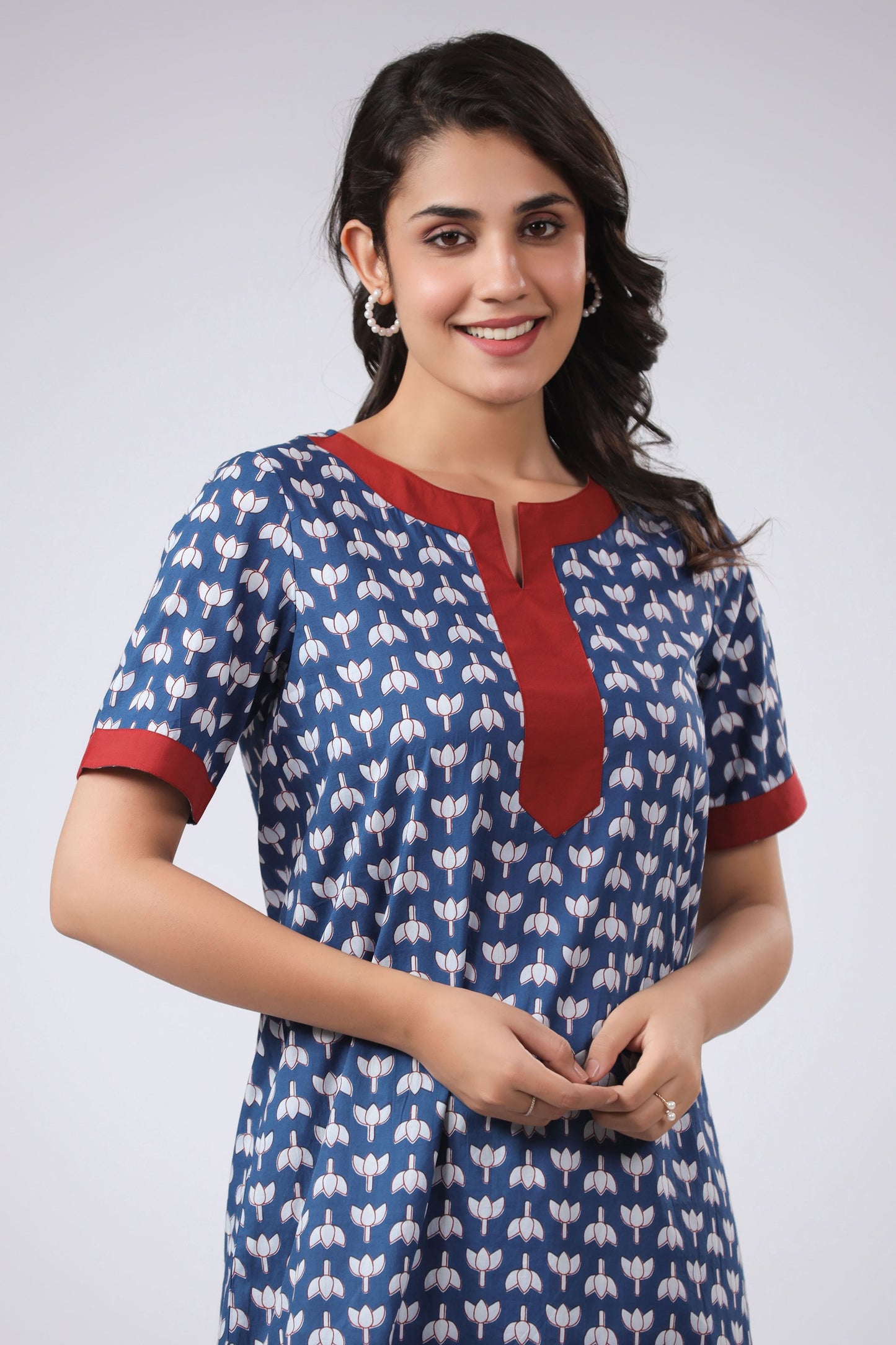Sustainable BCI Cotton Blue Night Dress