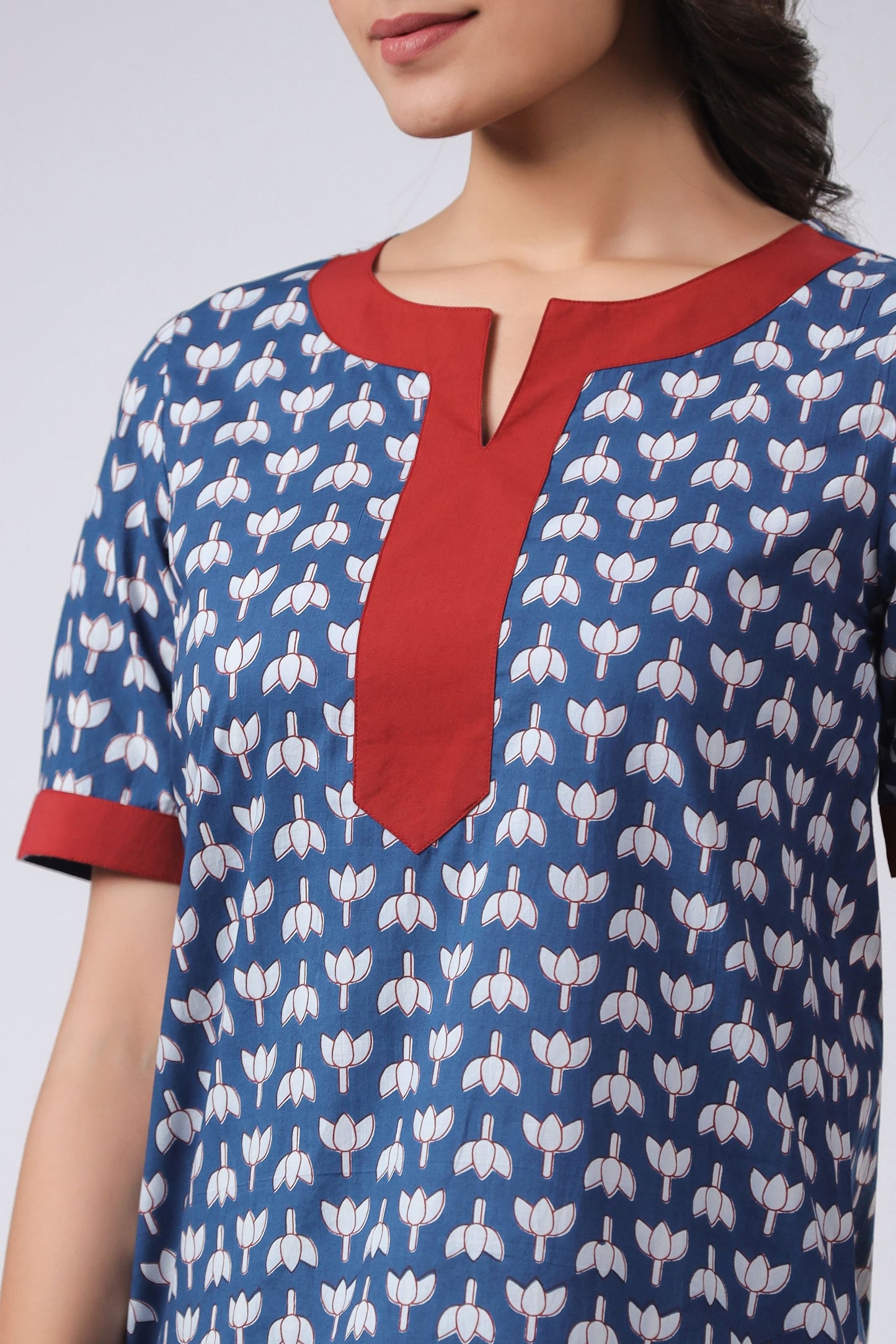 Sustainable BCI Cotton Blue Night Dress