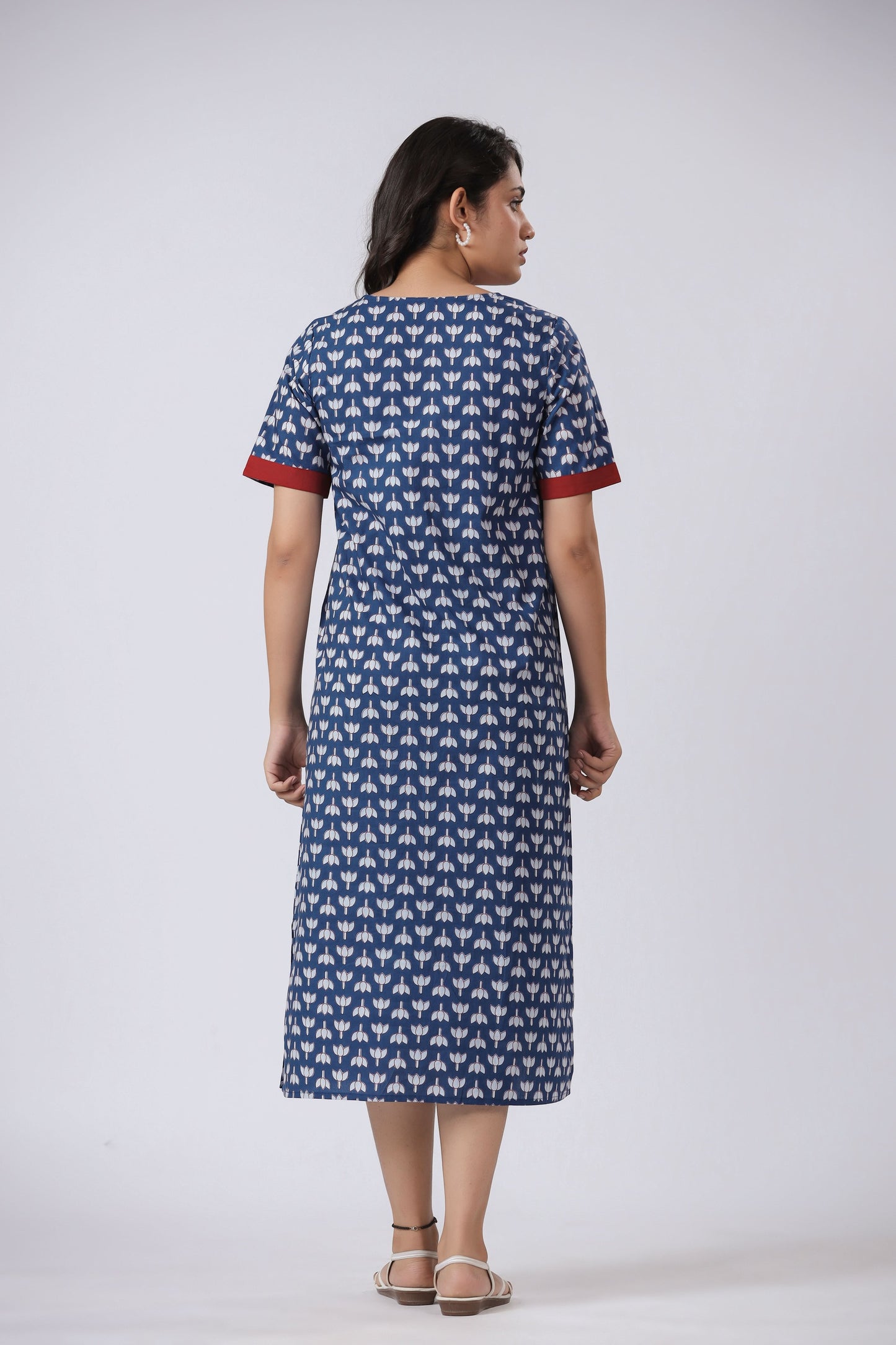 Sustainable BCI Cotton Blue Night Dress